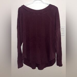 Athleta Women's Long Sleeve Scoop Neck Top - Wine